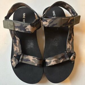 Nine West Camouflage Strap Sandals